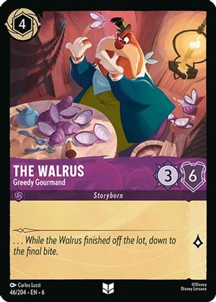 The Walrus - Greedy Gourmand (46/204) [Azurite Sea] Cold Foil - Deck Out Gaming