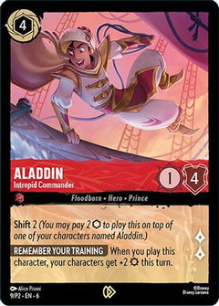 Aladdin - Intrepid Commander (9) [Disney Lorcana Promo Cards] Cold Foil - Deck Out Gaming