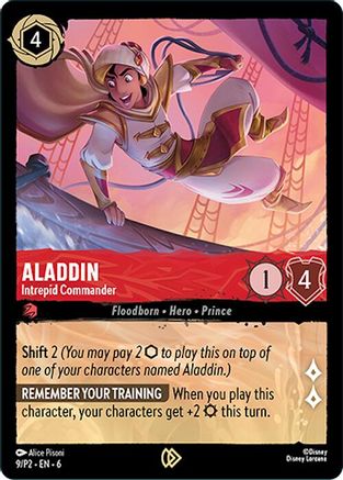 Aladdin - Intrepid Commander (9) [Disney Lorcana Promo Cards] Cold Foil - Deck Out Gaming