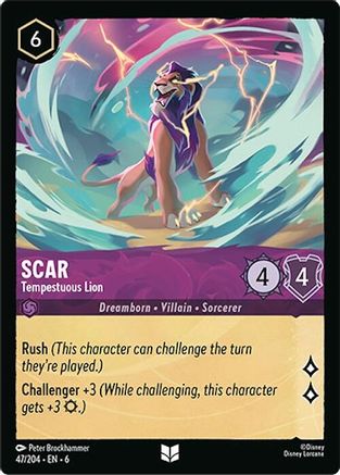 Scar - Tempestuous Lion (47/204) [Azurite Sea] Cold Foil - Deck Out Gaming