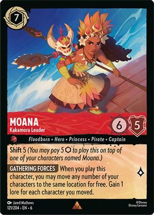 Moana - Kakamora Leader (121/204) [Azurite Sea] Cold Foil - Deck Out Gaming