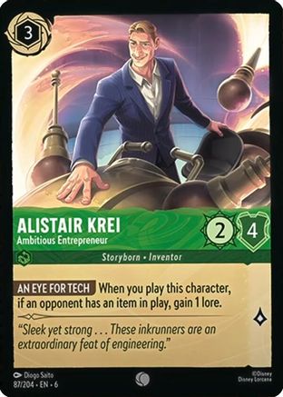 Alistair Krei - Ambitious Entrepreneur (87/204) [Azurite Sea] - Deck Out Gaming