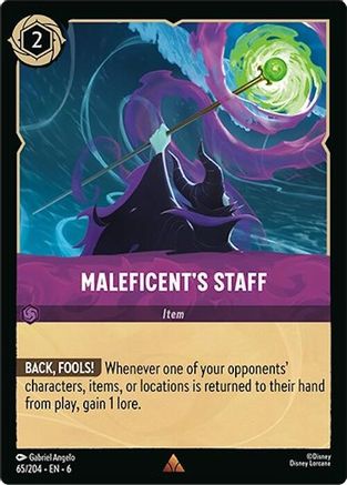 Maleficent's Staff (65/204) [Azurite Sea] - Deck Out Gaming