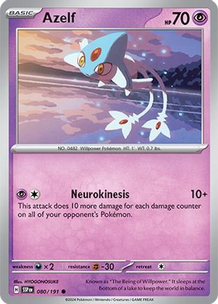Azelf (80) [SV08: Surging Sparks] Reverse Holofoil - Deck Out Gaming