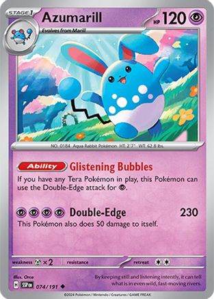 Azumarill (74) [SV08: Surging Sparks] Reverse Holofoil