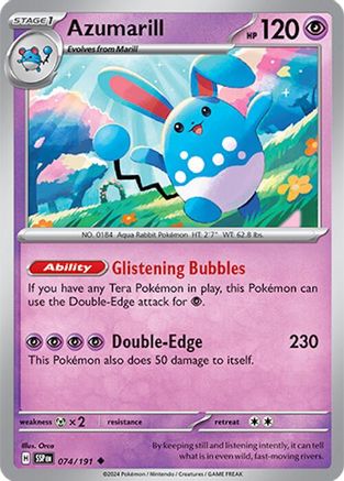 Azumarill (74) [SV08: Surging Sparks] Reverse Holofoil - Deck Out Gaming