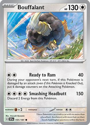 Bouffalant (151) [SV08: Surging Sparks] Reverse Holofoil - Deck Out Gaming