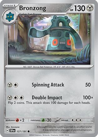 Bronzong (127) [SV08: Surging Sparks] Reverse Holofoil