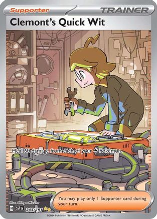 Clemont's Quick Wit - 243/191 (243) [SV08: Surging Sparks] Holofoil - Deck Out Gaming