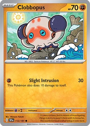 Clobbopus - 112/191 (112) [SV08: Surging Sparks] Reverse Holofoil - Deck Out Gaming