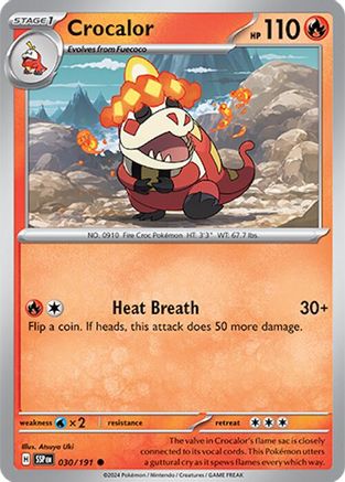 Crocalor (30) [SV08: Surging Sparks] Reverse Holofoil - Deck Out Gaming