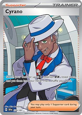Cyrano - 230/191 (230) [SV08: Surging Sparks] Holofoil - Deck Out Gaming
