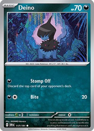 Deino (117) [SV08: Surging Sparks] Reverse Holofoil - Deck Out Gaming