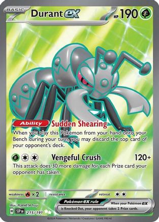 Durant ex (215) [SV08: Surging Sparks] Holofoil