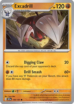 Excadrill (109) [SV08: Surging Sparks] Reverse Holofoil