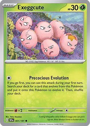 Exeggcute - 001/191 (1) [SV08: Surging Sparks] Reverse Holofoil - Deck Out Gaming