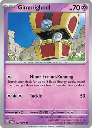Gimmighoul (97) [SV08: Surging Sparks] Reverse Holofoil - Deck Out Gaming