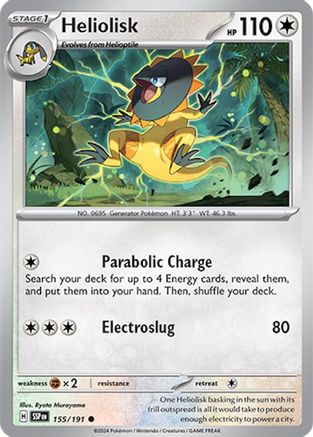 Heliolisk (155) [SV08: Surging Sparks] Reverse Holofoil - Deck Out Gaming