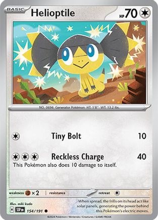 Helioptile (154) [SV08: Surging Sparks] Reverse Holofoil - Deck Out Gaming