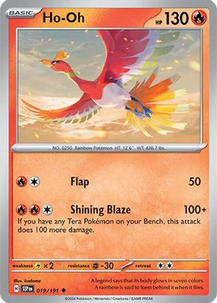 Ho-Oh (19) [SV08: Surging Sparks] Reverse Holofoil - Deck Out Gaming