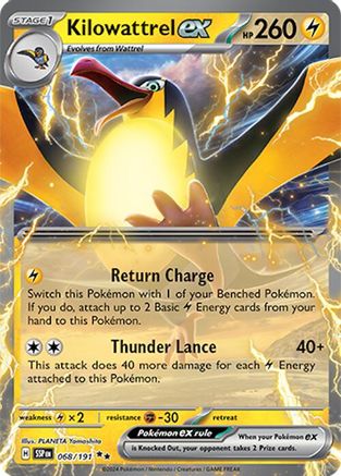 Kilowattrel ex (68) [SV08: Surging Sparks] Holofoil - Deck Out Gaming