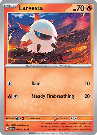 Larvesta (24) [SV08: Surging Sparks] Reverse Holofoil