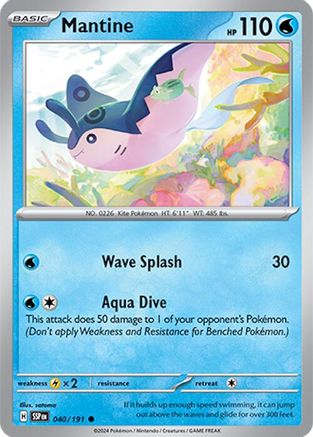 Mantine (40) [SV08: Surging Sparks] Reverse Holofoil - Deck Out Gaming