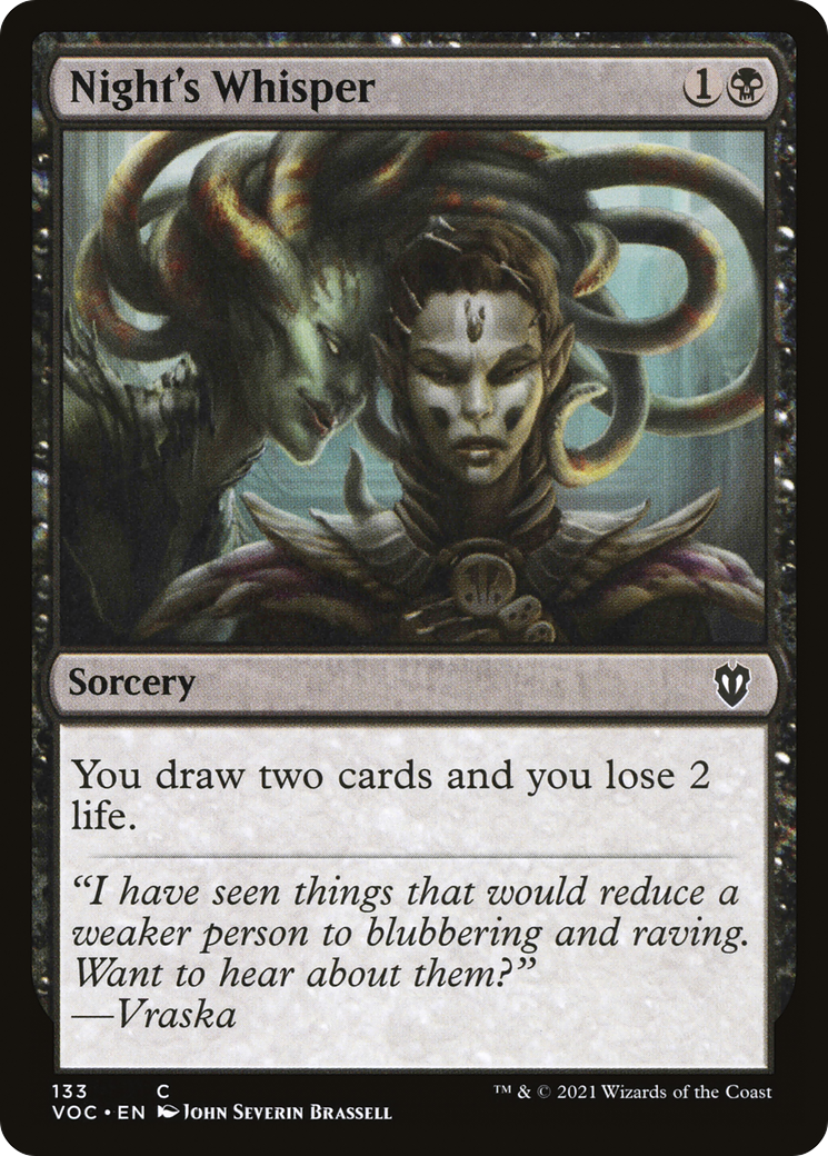 Night's Whisper (133) [Commander: Innistrad: Crimson Vow] - Deck Out Gaming