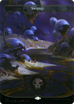 Swamp (488) (Borderless) (Galaxy Foil) (488) [Unfinity] foil - Deck Out Gaming