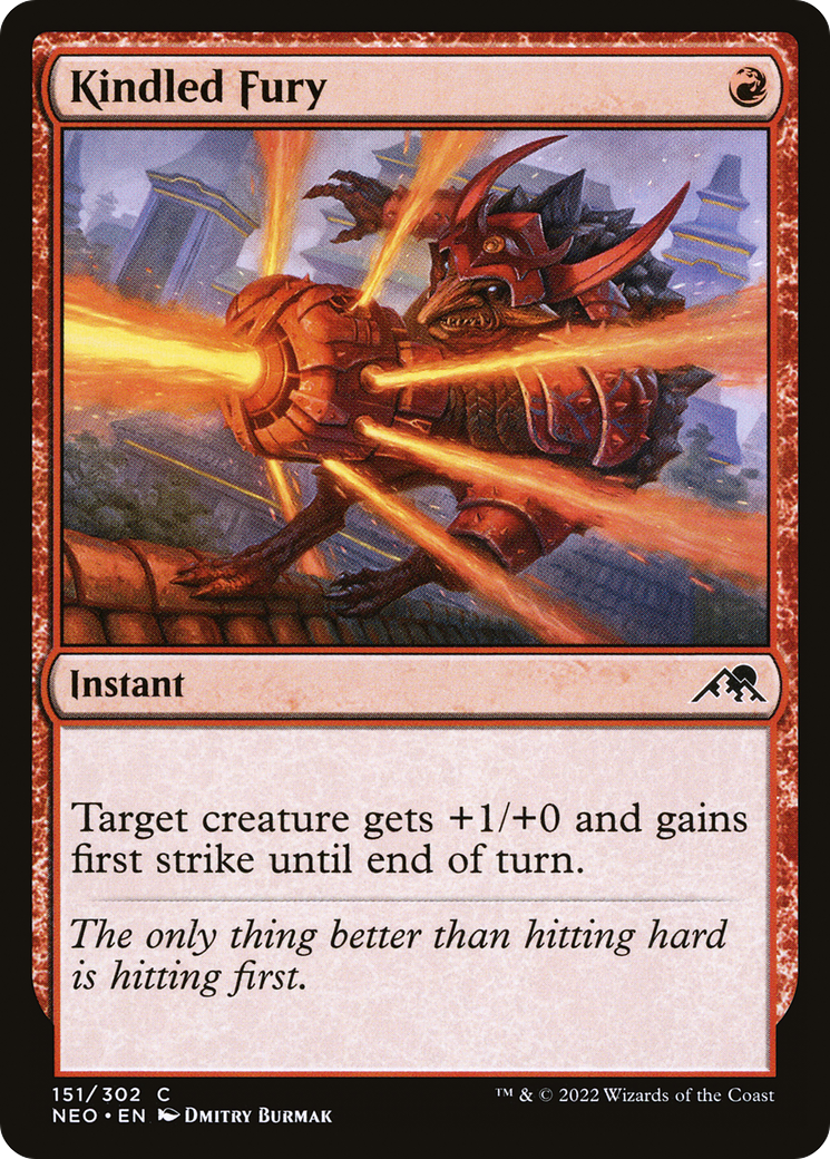 Kindled Fury (151) [Kamigawa: Neon Dynasty] foil - Deck Out Gaming