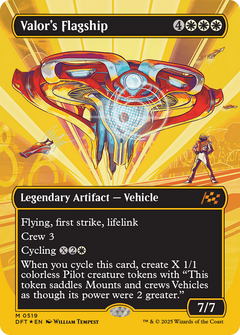 Valor's Flagship (Borderless) (First-Place Foil) (519) [Aetherdrift] foil - Deck Out Gaming