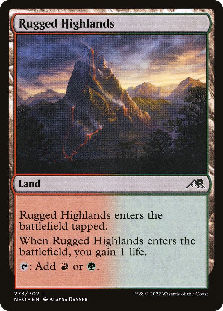 Rugged Highlands (273) [Kamigawa: Neon Dynasty] - Deck Out Gaming