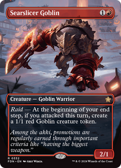 Searslicer Goblin (Borderless) (332) [Foundations] foil - Deck Out Gaming
