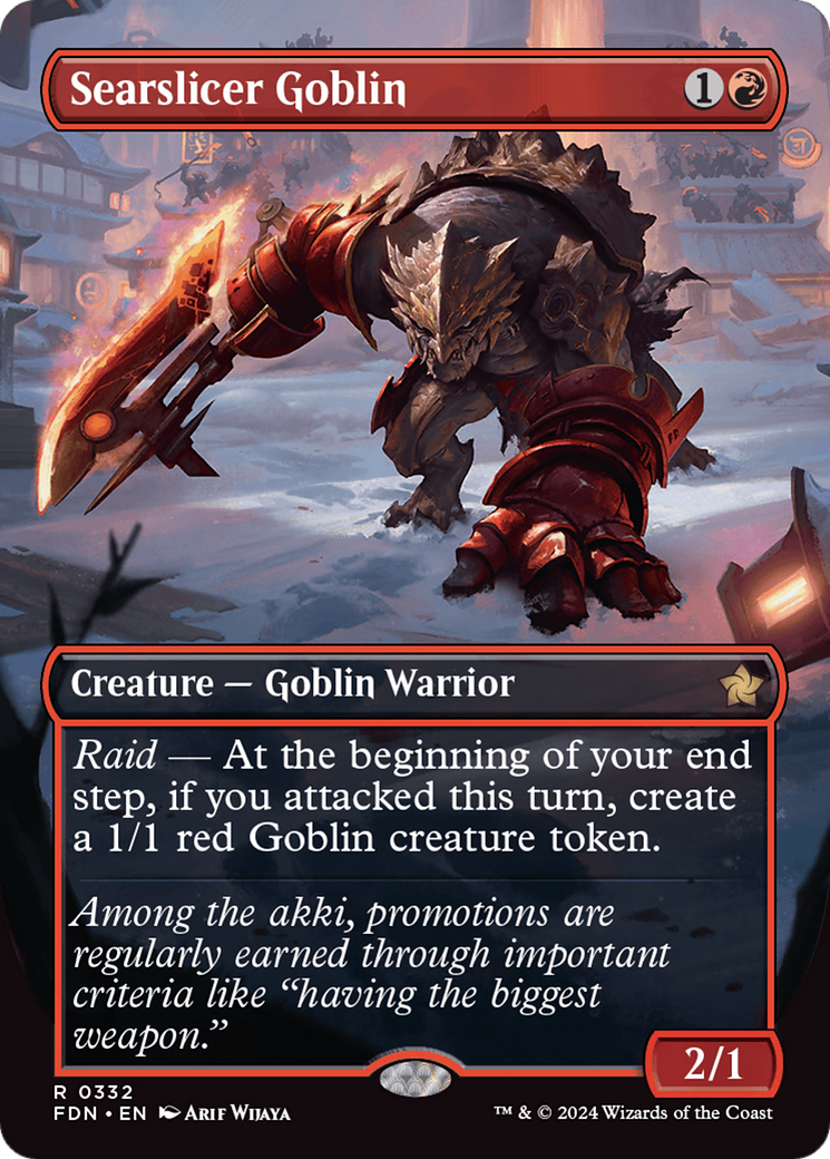 Searslicer Goblin (Borderless) (332) [Foundations] foil - Deck Out Gaming