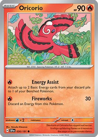 Oricorio (26) [SV08: Surging Sparks] Reverse Holofoil