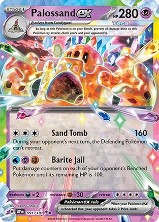 Palossand ex (91) [SV08: Surging Sparks] Holofoil