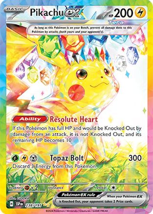 Pikachu ex - 238/191 (238) [SV08: Surging Sparks] Holofoil - Deck Out Gaming