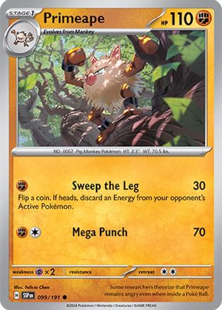 Primeape (99) [SV08: Surging Sparks] Reverse Holofoil