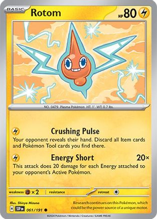 Rotom (61) [SV08: Surging Sparks] Reverse Holofoil - Deck Out Gaming