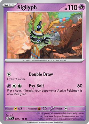 Sigilyph (81) [SV08: Surging Sparks] Reverse Holofoil - Deck Out Gaming
