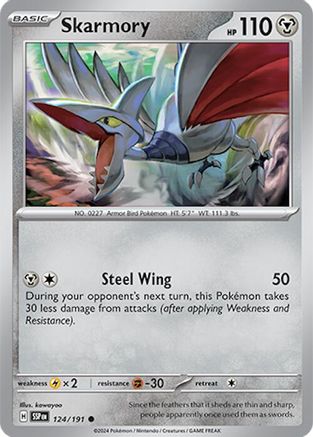 Skarmory - 124/191 (124) [SV08: Surging Sparks] Reverse Holofoil - Deck Out Gaming
