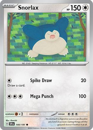 Snorlax (144) [SV08: Surging Sparks] Reverse Holofoil - Deck Out Gaming