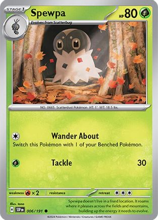 Spewpa (6) [SV08: Surging Sparks] Reverse Holofoil - Deck Out Gaming