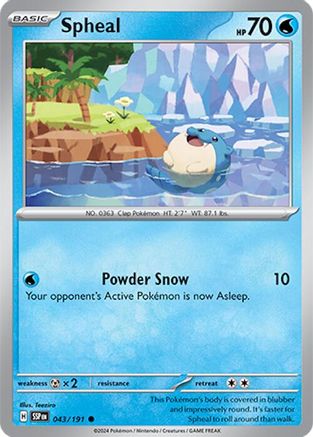 Spheal - 043/191 (43) [SV08: Surging Sparks] - Deck Out Gaming