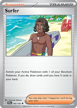 Surfer - 187/191 (187) [SV08: Surging Sparks] Reverse Holofoil - Deck Out Gaming
