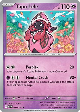 Tapu Lele (92) [SV08: Surging Sparks] Reverse Holofoil - Deck Out Gaming