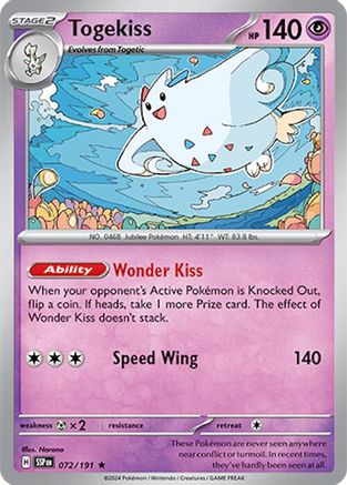 Togekiss (72) [SV08: Surging Sparks] Holofoil