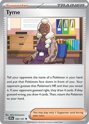 Tyme (190) [SV08: Surging Sparks] Reverse Holofoil - Deck Out Gaming
