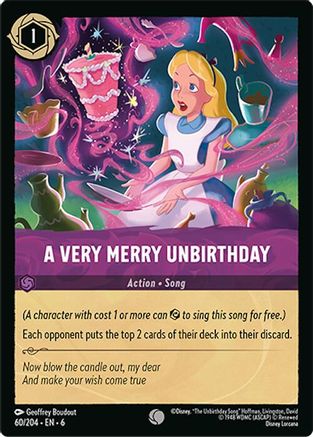 A Very Merry Unbirthday (60/204) [Azurite Sea] Cold Foil - Deck Out Gaming