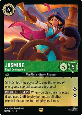 Jasmine - Royal Commodore (84/204) [Azurite Sea] Cold Foil - Deck Out Gaming